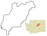 Douglas County Washington Incorporated and Unincorporated areas East Wenatchee Highlighted